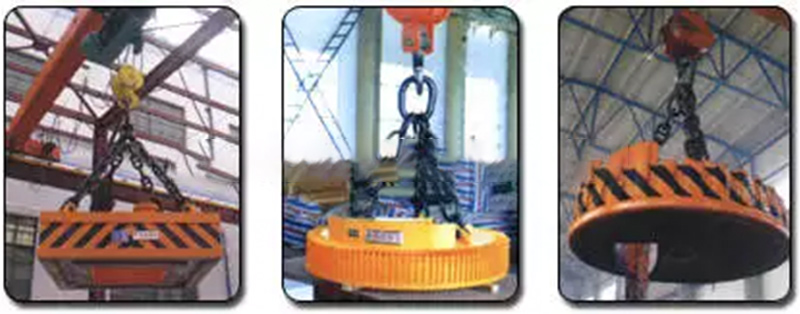 qc model double girder overhead crane with magnet 6