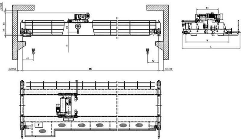 ksq european standard double girder overhead crane 6