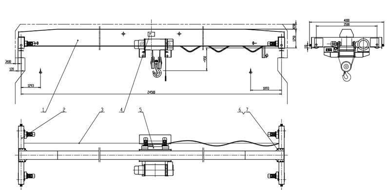 ldc low headroom type single girder overhead crane 5