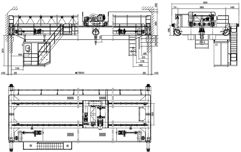 qd model double girder overhead crane 7