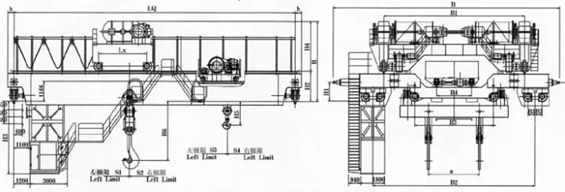 yzs four girder casting bridge crane 4